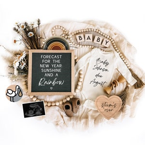 Rainbow Baby Pregnancy Announcement: Editable Social Media Template (Digital Download)
