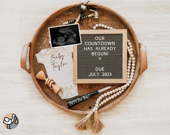 Digital Pregnancy Announcement / Pregnancy Reveal / Social Media / Gender Neutral / Facebook / Instagram  / New Years / NYE