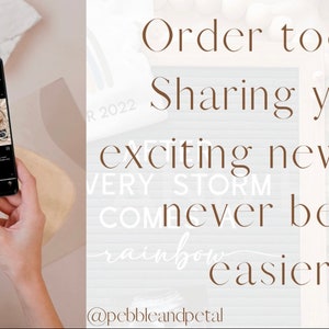 Digital Pregnancy Announcement / Pregnancy Reveal / Social Media / Gender Neutral / Facebook / Instagram / Boho image 9