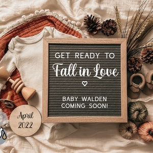 Digital Pregnancy Announcement / Pregnancy Reveal / Social Media / Gender Neutral / Instagram / Facebook / Boho / Fall