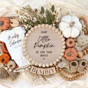 Fall Pumpkin Pregnancy Announcement: Gender Neutral Social Media Reveal (Digital Download)