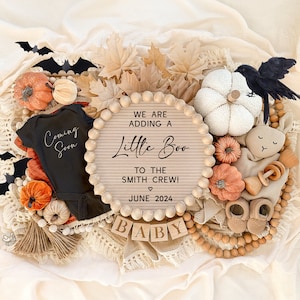 Halloween Pregnancy Announcement: Spooky Baby Bats Social Media (Digital)