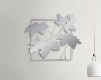 Leaf wall panel  art! Custom made - Perfect for living room decor. Ideal for all lasers, Cricut, plasma cutters, and CNC routers.