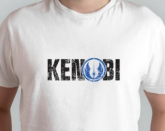 Obi-Wan Kenobi shirt design - Screen Print - Laser Engrave - Star Wars - DXF, SVG, Pdf files - Vector file - Jedi Vector - Distressed