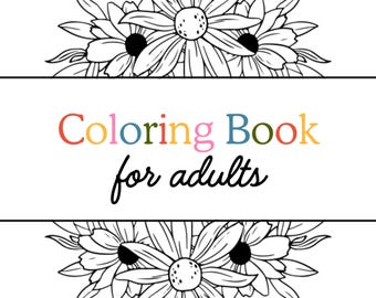 Floral Coloring Book for Adults – 10 Relaxing Flower Pages (Digital PDF)