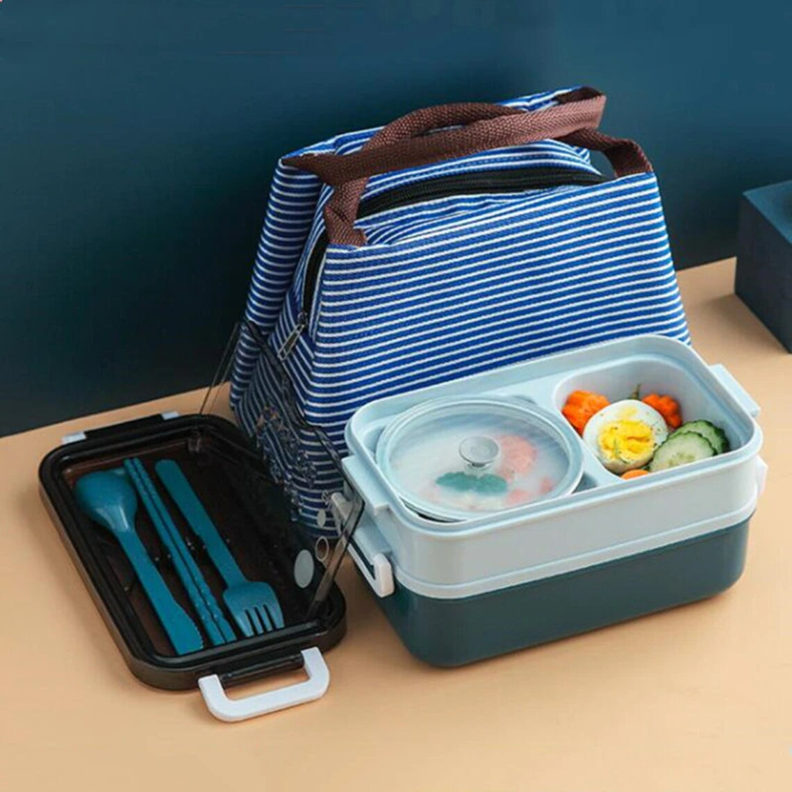 Stackable Bento Box Eco Friendly Lunch Box for Adults and Etsy