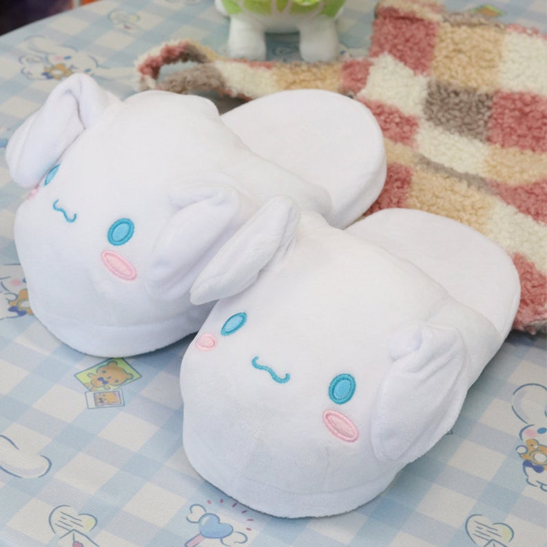 Sanrio Cinnamoroll Slippers With Moving Ears Cute Cozy Home Etsy
