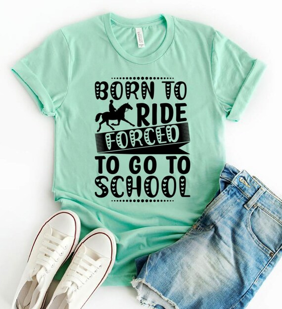 Pigiama Bambina Born To Ride Forced To Go To School - Cotone 100% Taglie 7-16 Anni - Foto 2