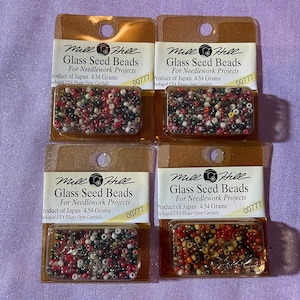 Vintage Mill Hill Glass Seed Beads- Holiday Mix Collection