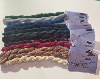 Flores silvestres de Caron Algodón teñido a mano