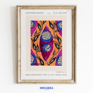 Impresión del mercado de flores, impresión Art Nouveau, impresión botánica, impresión de flores retro, cartel Art Nouveau, impresión Bauhaus, cartel 24x36, impresión 24x36