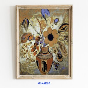 Floral Still Life Painting | Farmhouse Print | Botanical Art Print | Still Life Painting
