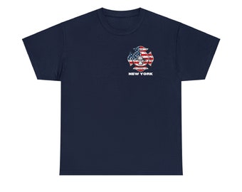 Departamento de Bomberos de Nueva York EE.UU. Camiseta unisex de algodón pesado