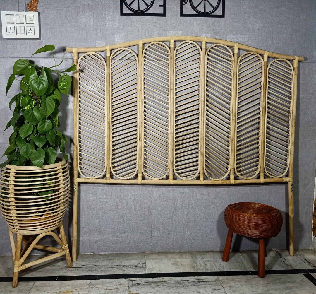 Rattan Bedhead, Rattan Headboard, Bedrail, Handmade Bedhead, Boho