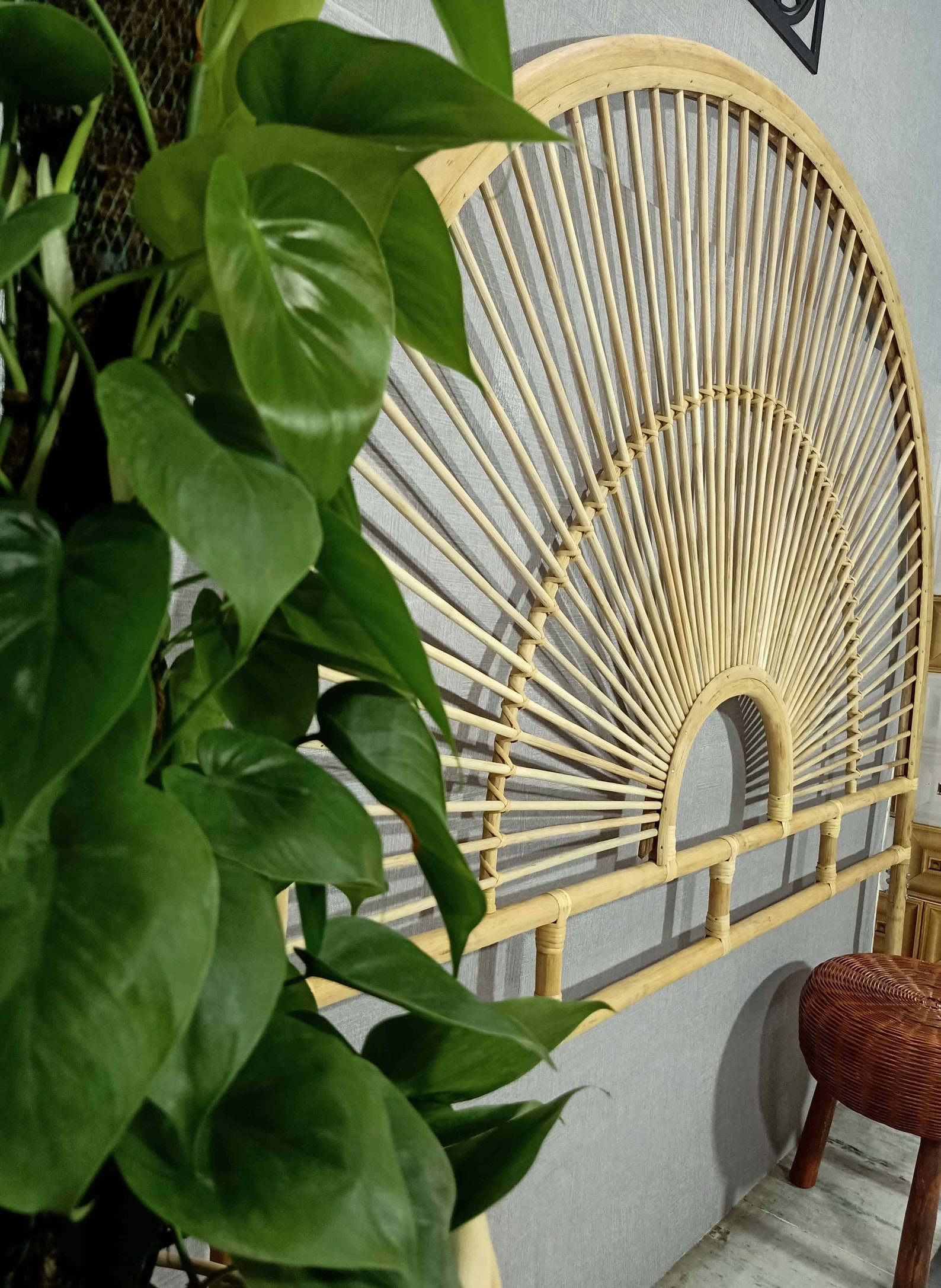 Rattan Bedhead Rattan Headboard Bedrail Handmade Bedhead Etsy