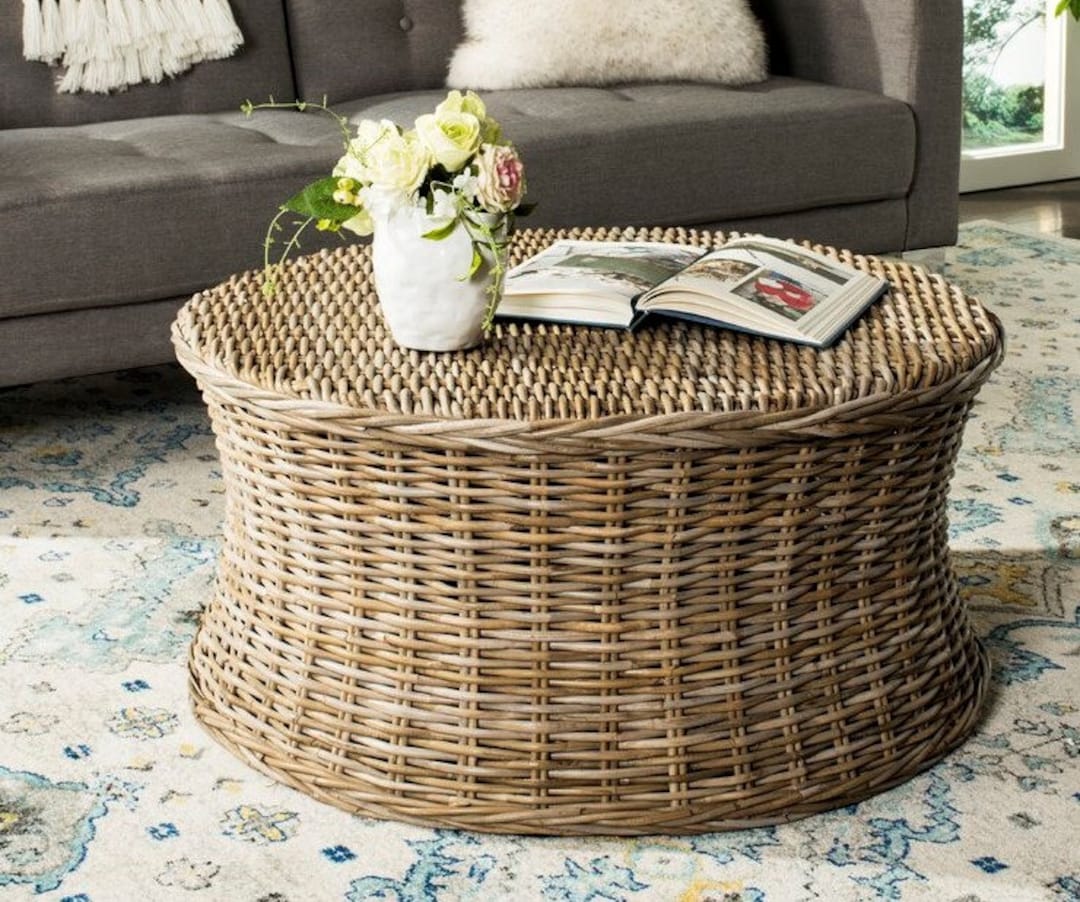 Handmade Rattan Table, Wicker Table, Cane Table, Indoor Furniture, Home