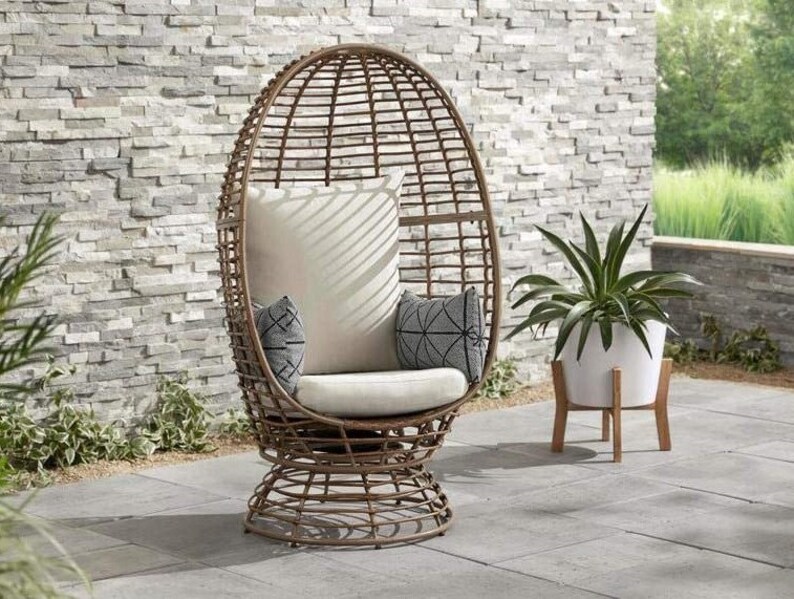 Handmade Rattan Egg Chair, Garden Patio, Indoor Chair, Home Interior
