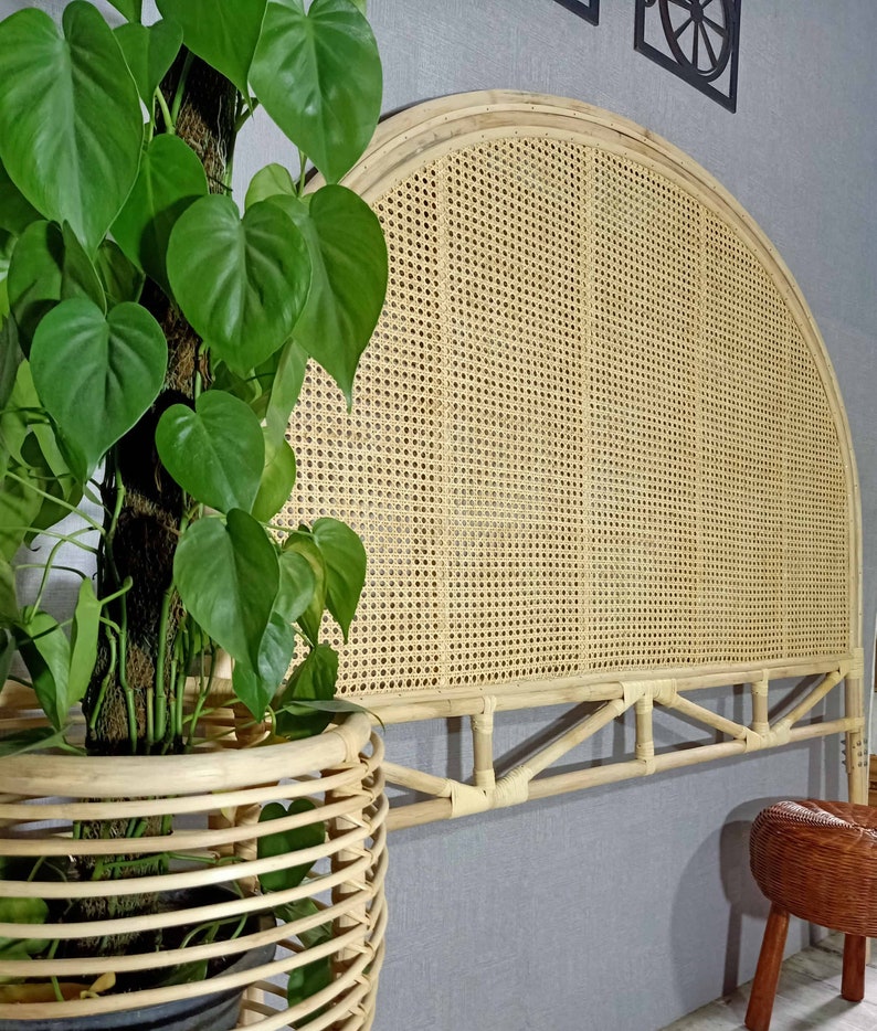 Rattan Bedhead, Rattan Headboard, Bedrail, Handmade Bedhead, Boho