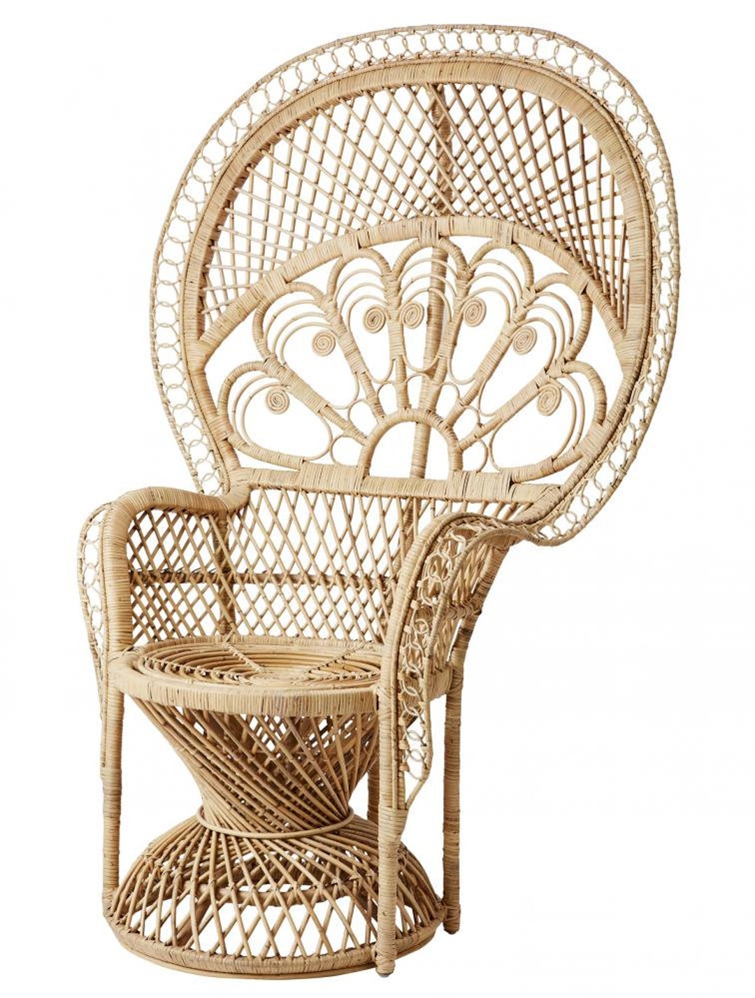 Handmade Rattan Peacock Chair, Wicker Peacock Chair, Armchair, Indoor ...