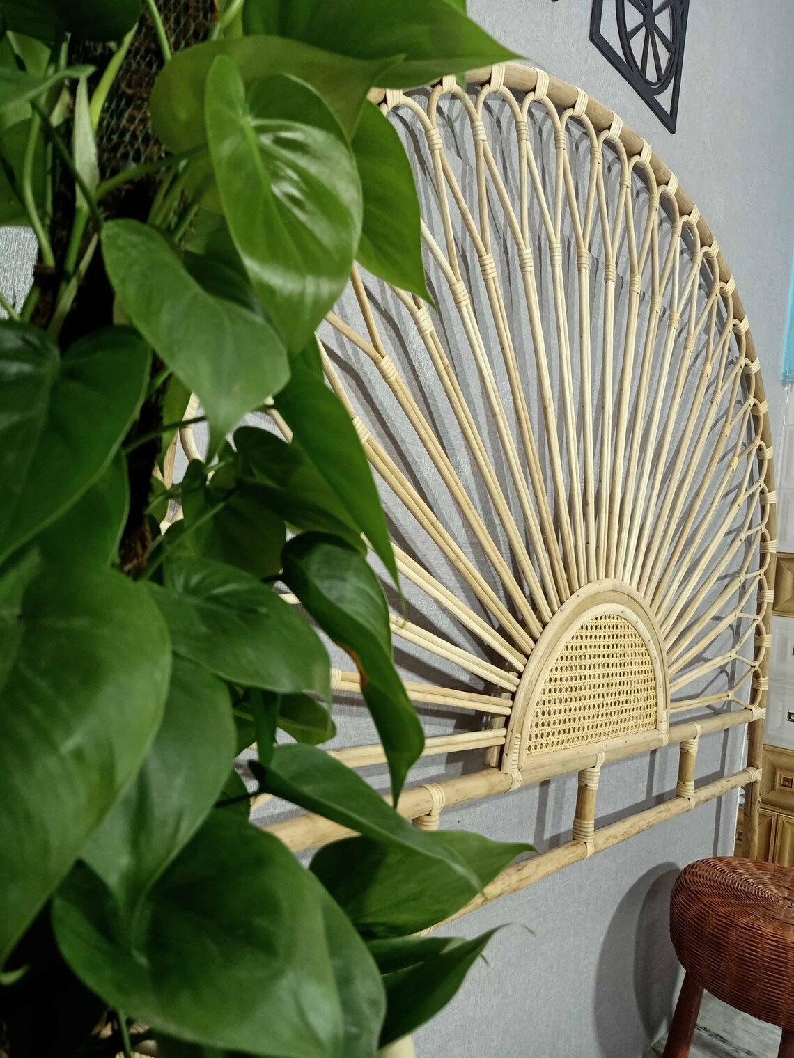 Rattan Bedhead Rattan Headboard Bedrail Handmade Bedhead Etsy