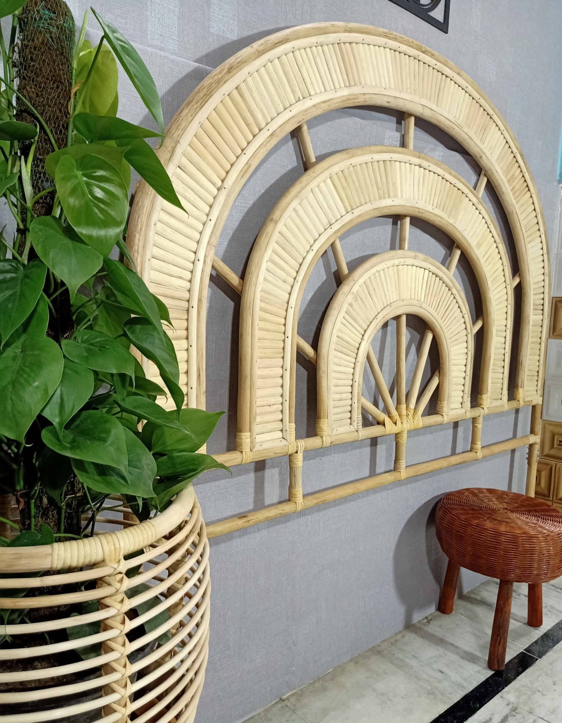 Rattan Bedhead Rattan Headboard Bedrail Handmade Bedhead Etsy Australia