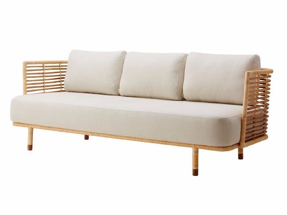 Rattan couch cheap indoor