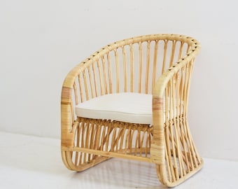 Handmade Rattan Chair, wicker chair, Armchair, indoor chair, rattan furniture, Adult chair, boho chair, home decor chair.