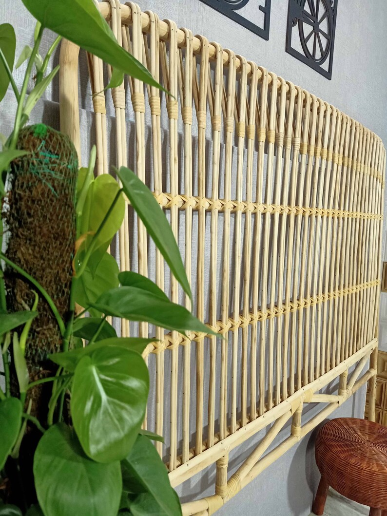 Rattan Bedhead Rattan Headboard Bedrail Handmade Bedhead Etsy