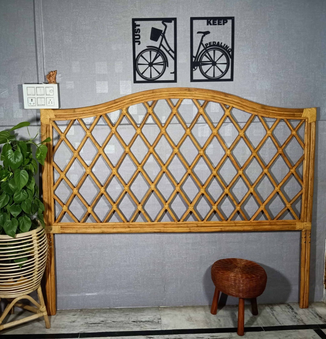 Rattan Bedhead, Rattan Headboard, Bedrail, Handmade Bedhead, Boho