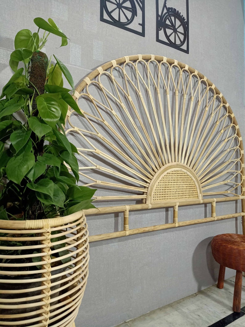 Rattan Bedhead Rattan Headboard Bedrail Handmade Bedhead Etsy