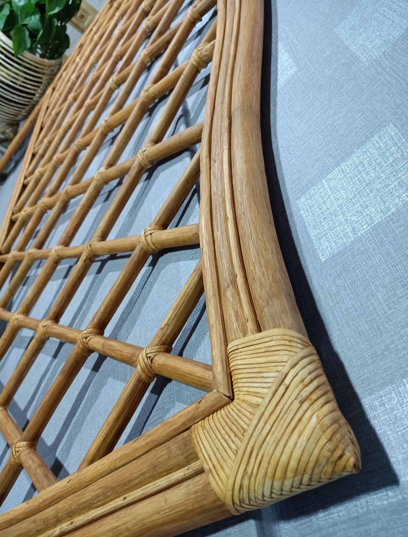 Rattan Bedhead, Rattan Headboard, Bedrail, Handmade Bedhead, Boho