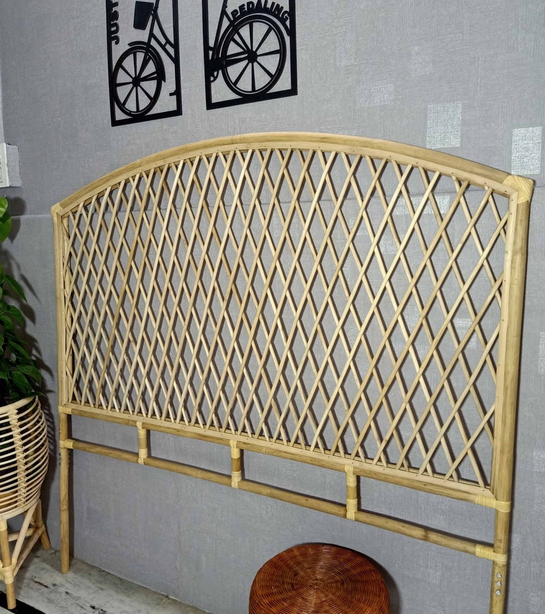Rattan Bedhead Rattan Headboard Bedrail Handmade Bedhead Etsy