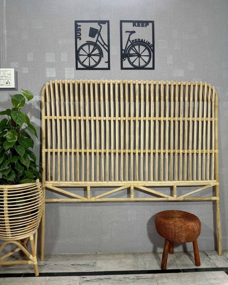 Rattan Bedhead Rattan Headboard Bedrail Handmade Bedhead Etsy