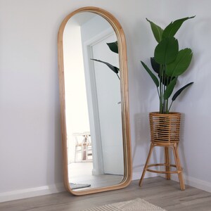 Cherry Floor Standing Mirror. Cherry Mirror on Stand. Cherry Full Length  Mirror. Arts and Crafts Mirror. 24 X 72. Clear Coat Finish 