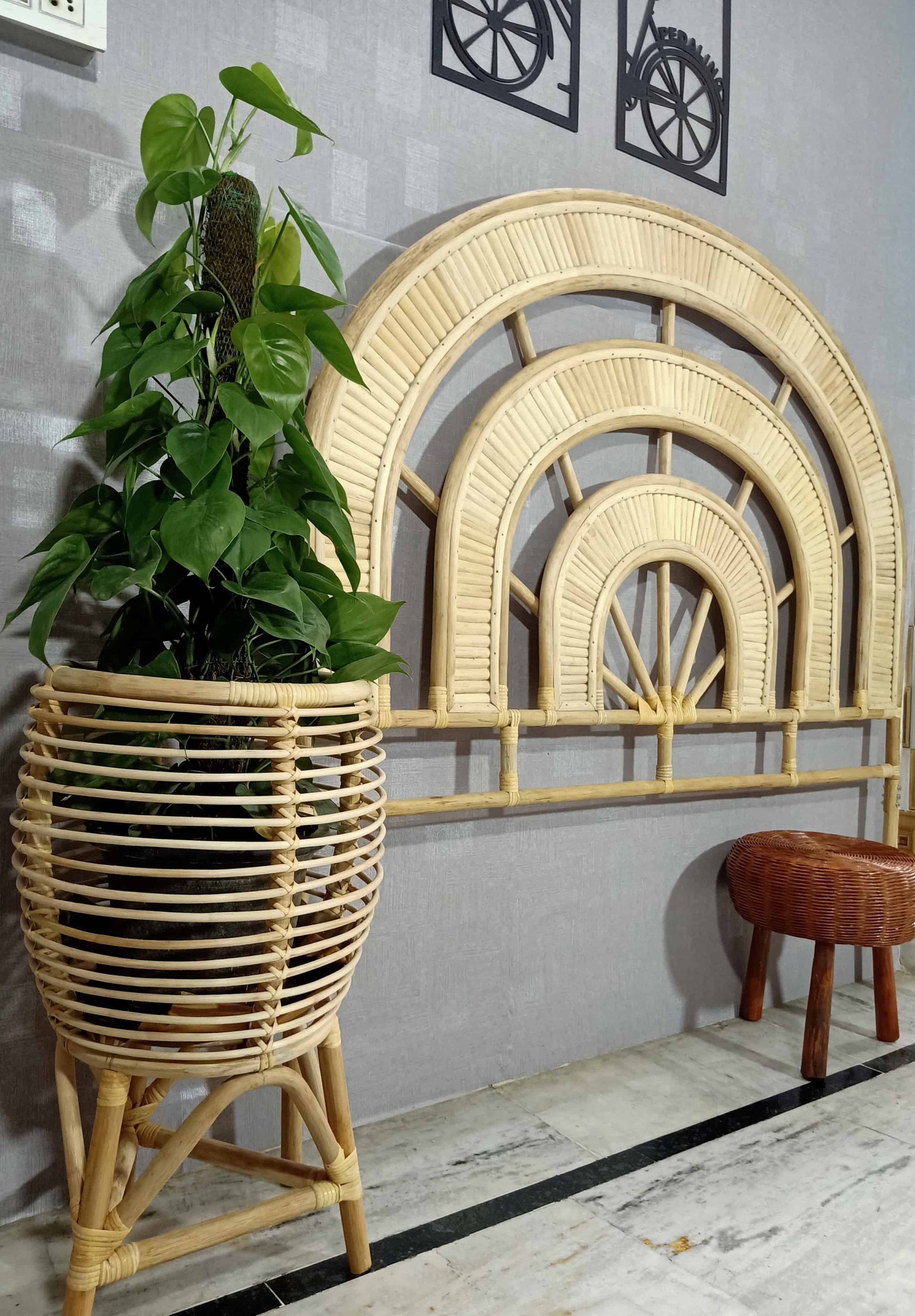 Rattan Bedhead Rattan Headboard Bedrail Handmade Bedhead Etsy