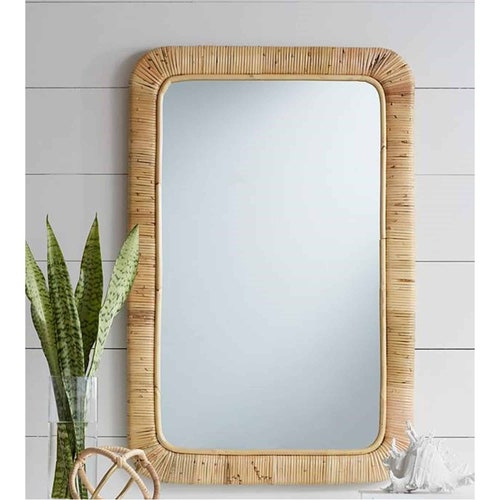 Handmade Rattan Mirror Rattan Rectangle Mirror Cane Mirror Etsy