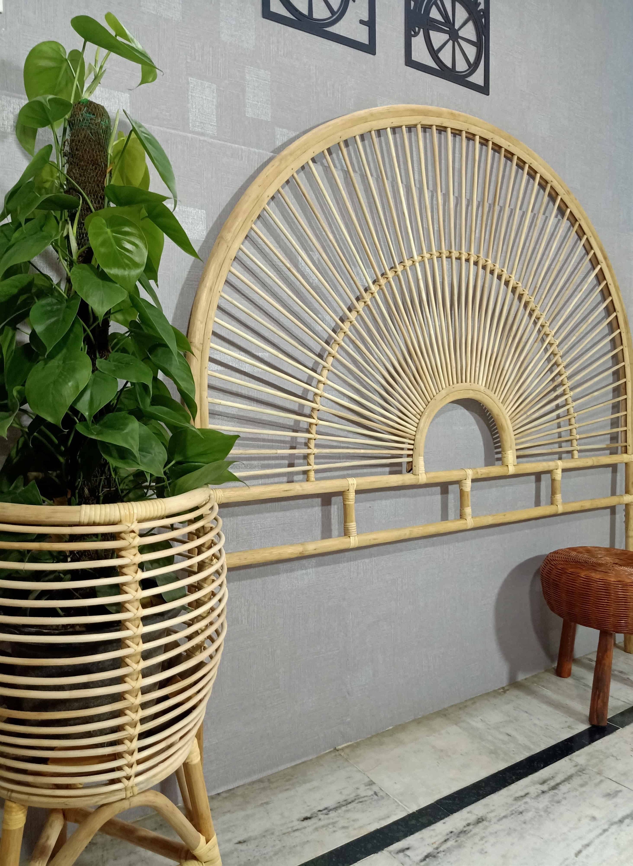 Rattan Bedhead Rattan Headboard Bedrail Handmade Bedhead Etsy Canada