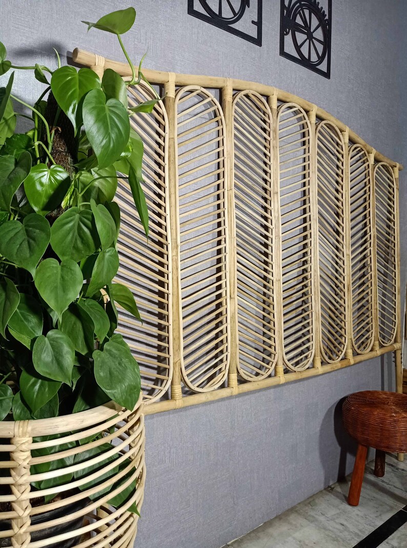 Rattan Bedhead Rattan Headboard Bedrail Handmade Bedhead Etsy