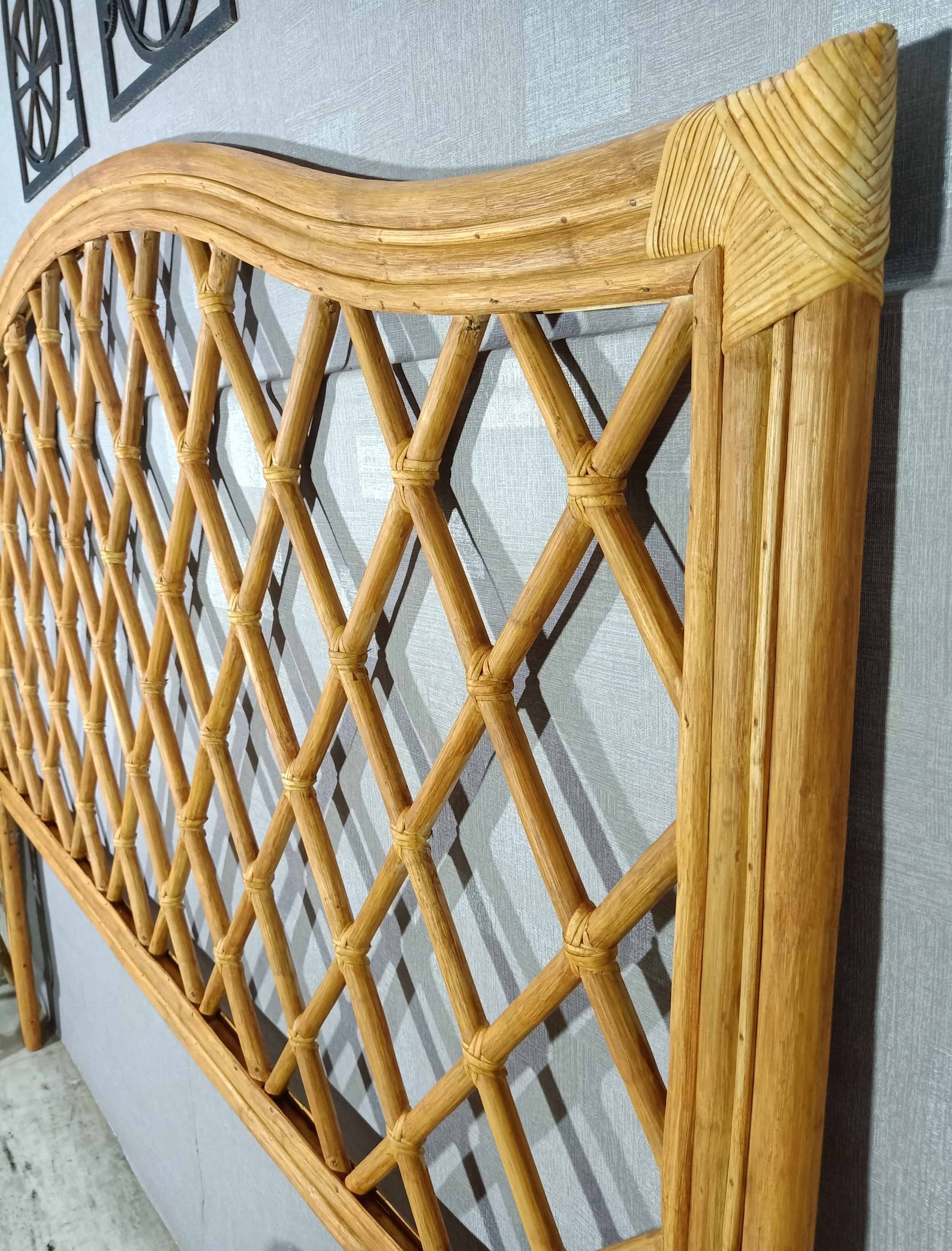 Rattan Bedhead, Rattan Headboard, Bedrail, Handmade Bedhead, Boho