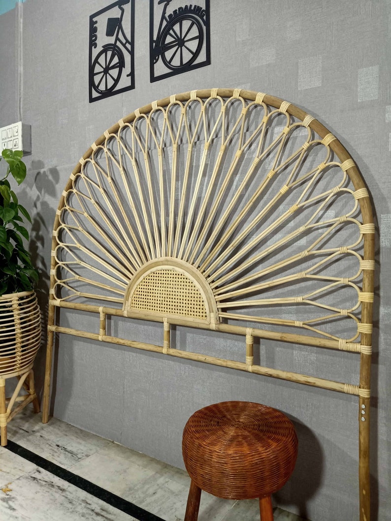 Rattan Bedhead Rattan Headboard Bedrail Handmade Bedhead Etsy