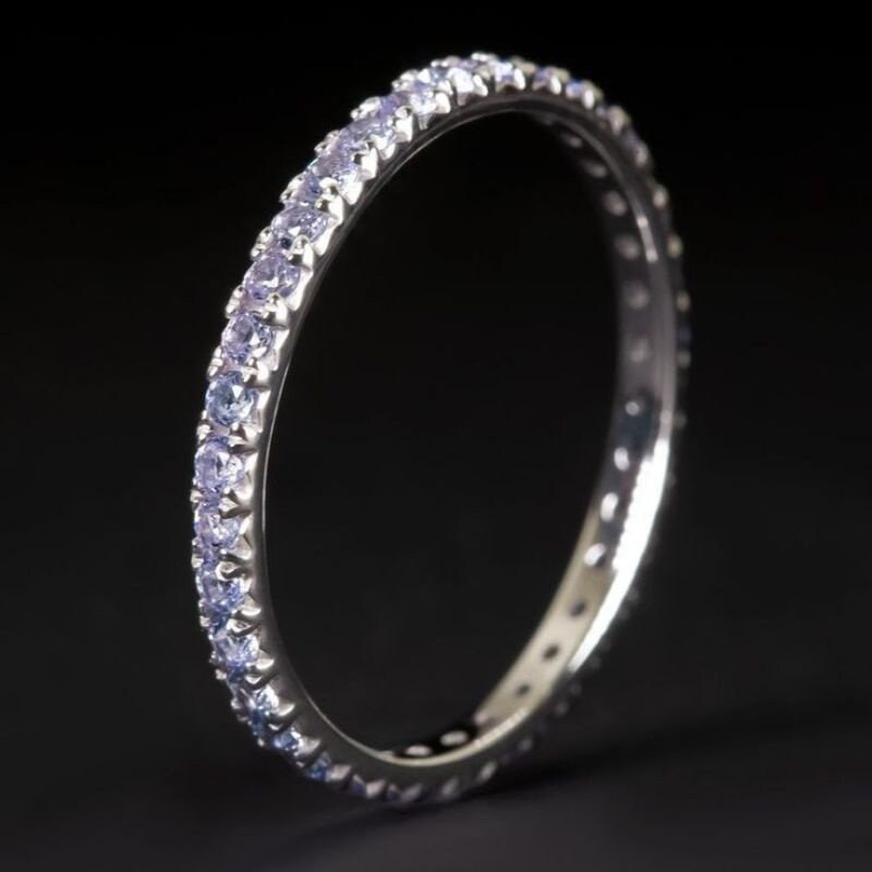 2.00 MM Unique Full Eternity Wedding Band for Woman 14KT - Etsy