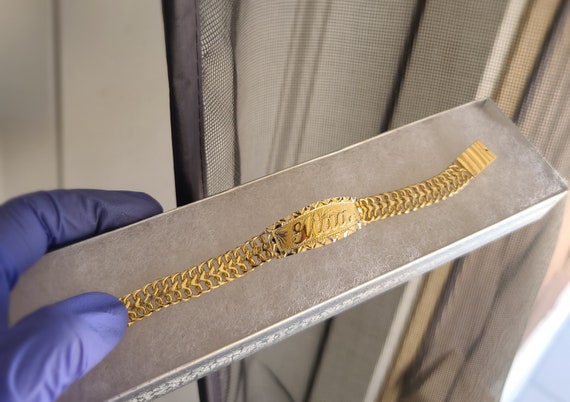 10k gold cubana bracelet