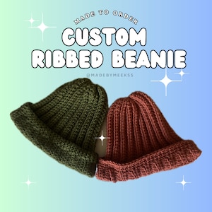 Custom Ribbed Beanie