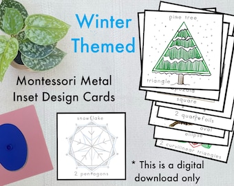 Diseños Montessori Metal Inset - temática de invierno