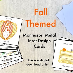 Montessori Metal Inset Designs - thème de l'automne