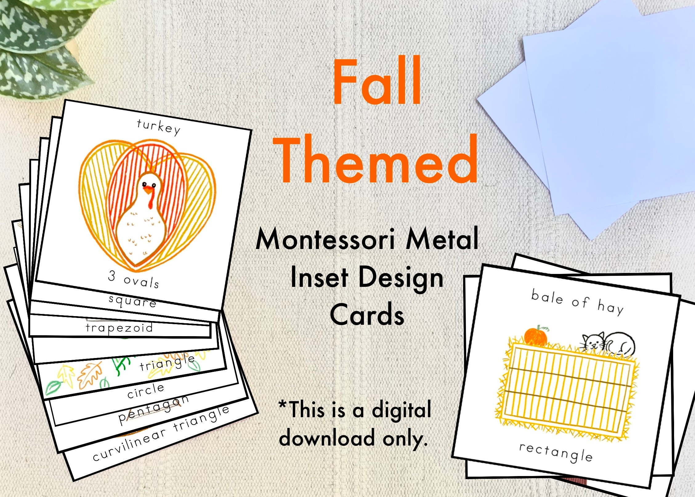 Montessori Metal Inset Designs - fall themed