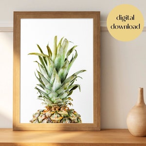 Pineapple Print Wall Art Instant Download Fruit Decor Housewarming Gift Pineapple Digital Print