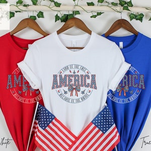 F-15 America Home of the Free Bow T-shirt | Jet Fourth of July Shirt | Independence Day F15 Eagle Tee | F-15 Jet 4th of July Patriotic Shirt