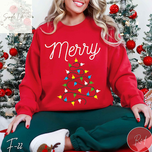 F22 Merry Lights Christmas Sweatshirt | Cute F-22 Raptor Shirt | Military Jet Airplane Christmas Party Sweater | XMas Matching Shirt