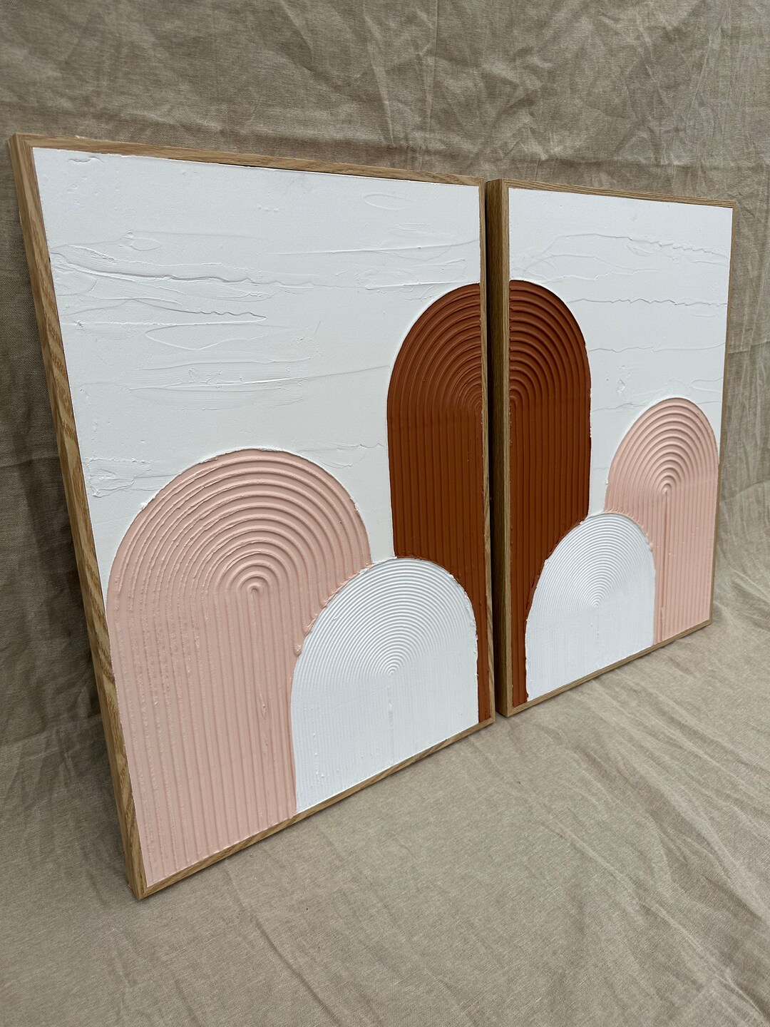 Framed Textured Art Etsy